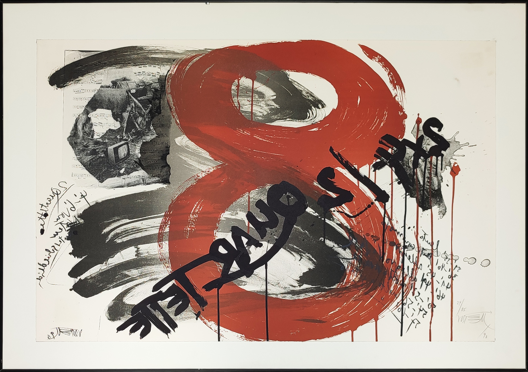 Lithographie "The Scream: Quartet" de Wolf Vostell, 1990